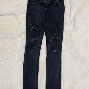 Black ripped jeans